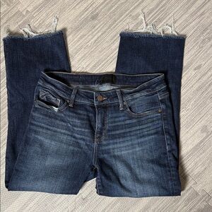 Buckle Black Women’s Dark Blue Raw Hem Cropped Jeans 27x28